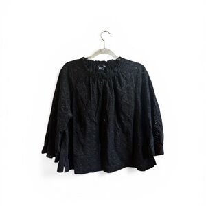 GAP Black Eyelet  Blouse - Women's